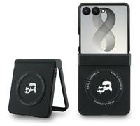 Étui Karl Lagerfeld Karl&Choupette avec broches MagSafe pour Samsung Galaxy Z Flip8, noir
