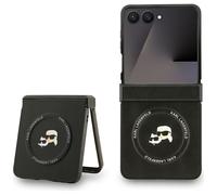 Etui Karl Lagerfeld Karl&Choupette Pins MagSafe do Samsung Galaxy Z Flip7 czarny
