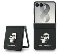 Étui Karl Lagerfeld Karl&Choupette Saffiano Pins pour Samsung Galaxy Z Flip8, noir