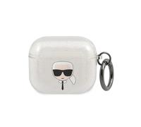 Coque pour AirPods 3 Antichoc Glitter Karl Lagerfeld Argent