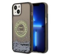 Étui Karl Lagerfeld Liquid Glitter RSG pour iPhone 14, noir