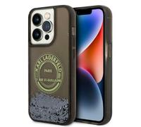 Étui Karl Lagerfeld Liquid Glitter RSG pour iPhone 14 Pro, noir