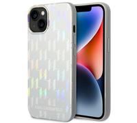 Karl Lagerfeld KLHCP14MLGMMSV3 Coque Rigide pour iPhone 14 Plus 6,7" Monogramme Iridescent Argenté/argenté