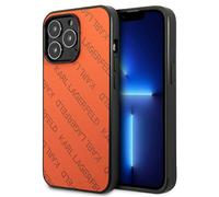 Étui Karl Lagerfeld Perforated Allover pour iPhone 13 Pro Max, orange