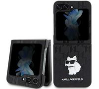 Étui Karl Lagerfeld pour Flip5 en cuir Saffiano Monogram noir