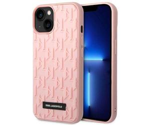 Étui Karl Lagerfeld pour iPhone 14 Plus 6,7 étui rigide rose 3D Monogram