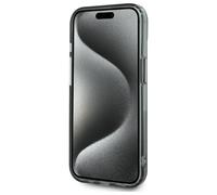 Étui Karl Lagerfeld pour iPhone 15 6.1 noir étui rigide IML Metal Choupette Head MagSafe