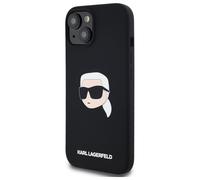 Étui Karl Lagerfeld pour iPhone 15 6.1 noir étui rigide Silicone Karl Head Print MagSafe