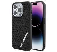 Étui Karl Lagerfeld pour iPhone 15 Pro 6.1 noir étui rigide 3D Rubber Multi Logo
