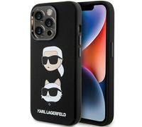 Étui Karl Lagerfeld pour iPhone 15 Pro 6.1 noir Silicone Karl&Choupette Head