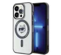 Étui Karl Lagerfeld pour iPhone 15 Pro 6.1 transparent étui rigide IML Choupette`s Head MagSafe