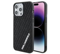 Étui Karl Lagerfeld pour iPhone 15 Pro Max 6.7 noir étui rigide 3D Rubber Multi Logo