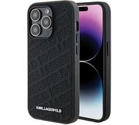 Étui Karl Lagerfeld pour iPhone 15 Pro Max 6.7 noir étui rigide Quilted K Pattern
