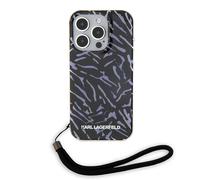 Étui Karl Lagerfeld pour iPhone 15 Pro Max 6.7 violet étui rigide Zebra With Cord