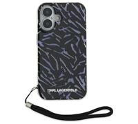 Étui Karl Lagerfeld pour iPhone 16 6.1 violet étui rigide Zebra With Cord