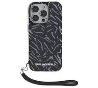 Étui Karl Lagerfeld pour iPhone 16 Pro 6.3 violet Zebra With Cord
