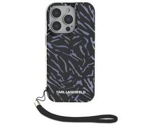 Étui Karl Lagerfeld pour iPhone 16 Pro 6.3 violet Zebra With Cord