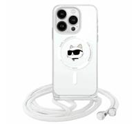 Étui Karl Lagerfeld pour iPhone 16 Pro Max 6.9 étui rigide transparent IML Choupette Head & Cord Magsafe