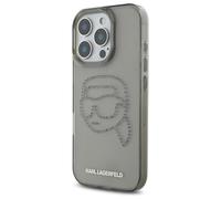 Karl Lagerfeld Protection pour smartphone 'iPhone 16 Pro Max' noir / argent, Taille One Size