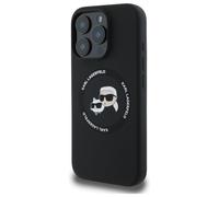 CG Mobile Coque iPhone 16 Pro Max Karl Lagerfeld Karl&Choupette Silicone compatible MagSafe Noir