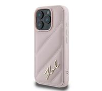Étui Karl Lagerfeld pour iPhone 16 Pro Max 6.9 rose étui rigide Quilted Signature