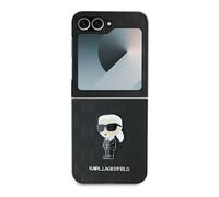 Étui Karl Lagerfeld pour Samsung Z Flip6 F741 noir Saffiano Monogram Ikonik Pin