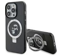 CG Mobile - Coque MagSafe Ringstand Karl Lagerfeld avec têtes Karl et Choupette - iPhone 15