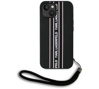 Étui Karl Lagerfeld Saffiano Athleisure Stripes Cord pour iPhone 15 noir