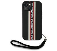 Étui Karl Lagerfeld Saffiano Athleisure Stripes Cord pour iPhone 15 noir