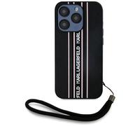 Étui Karl Lagerfeld Saffiano Athleisure Stripes Cord pour iPhone 15 Pro Max noir