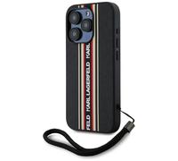 Étui Karl Lagerfeld Saffiano Athleisure Stripes Cord pour iPhone 15 Pro Max noir