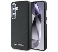 Étui Karl Lagerfeld Saffiano Full Wrapped Elongated Metal Logo MagSafe pour Samsung Galaxy S25 noir