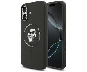 Étui Karl Lagerfeld Silicone Karl&Choupette Ring MagSafe pour iPhone 17 noir