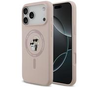 Étui Karl Lagerfeld Silicone Karl&Choupette Ring MagSafe pour iPhone 17 Pro Max rose