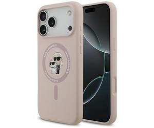 Étui Karl Lagerfeld Silicone Karl&Choupette Ring MagSafe pour iPhone 17 Pro Max rose