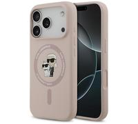 Étui Karl Lagerfeld Silicone Karl&Choupette Ring MagSafe pour iPhone 17 Pro rose