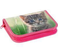 Etui Kat, Gevuld Met 42 Schrijfwaren, Schoolpotloodetui, Chat