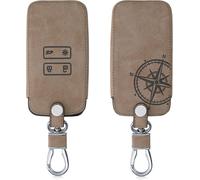 Étui L Use Compatible Avec Renault Smart Key 4-Bouton (Keyless Go Uniquement) - Housse Avec Rabat Magnétique En Simili Cuir - Marron[Book5170767]