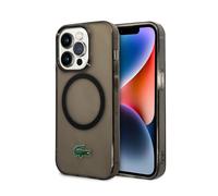 Étui Lacoste pour iPhone 15 Pro 6.1 noir étui rigide Transparent MagSafe