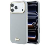Étui Lacoste Champs-Élysées Embossed MagSafe pour iPhone 18 Pro Max / 17 Pro Max, gris