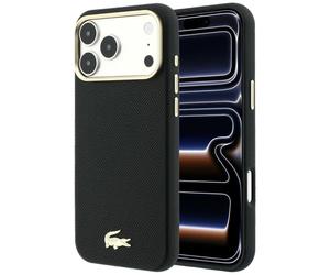 Étui Lacoste Champs-Élysées Embossed pour iPhone 18 Pro / 17 Pro, noir