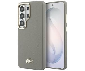 Étui Lacoste Champs-Élysées Gold Logo MagSafe pour Samsung Galaxy S26 Ultra, couleur taupe