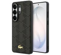 CG MOBILE Lacoste Monogramme en PVC - Coque compatible avec MagSafe pour Samsung Galaxy S26 Ultra (marron)