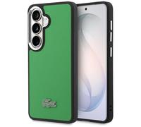 CG MOBILE Lacoste Étui de protection Full Wrap Petit Piqué Compatible avec MagSafe pour Samsung Galaxy S26 (vert)