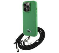 Étui Lacoste Iconic Petit Pique Crossbody Cord pour iPhone 15 Pro vert