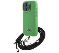 Étui Lacoste Iconic Petit Pique Crossbody Cord pour iPhone 16 Pro vert