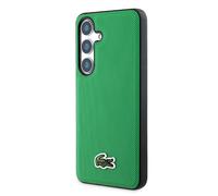 Étui Lacoste Iconic Petit Pique Woven Logo MagSafe pour Samsung Galaxy S25 vert