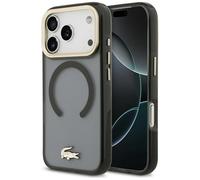 Étui Lacoste IML Shockproof Gold pour iPhone 18 Pro / 17 Pro, noir