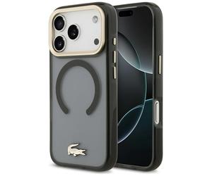 Étui Lacoste IML Shockproof Gold pour iPhone 18 Pro / 17 Pro, noir