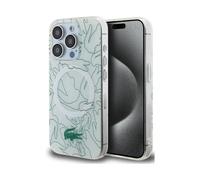 Lacoste LCHMP15XUREH Coque pour iPhone 15 Pro Max 6,7 pouces Blanc Coque Rigide Double Couche Répétition